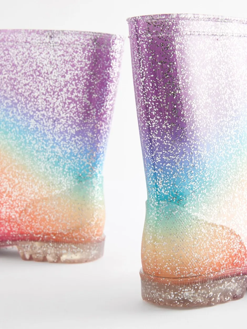 Laarzen|Next Regenboog - Regenlaarzen met glitters