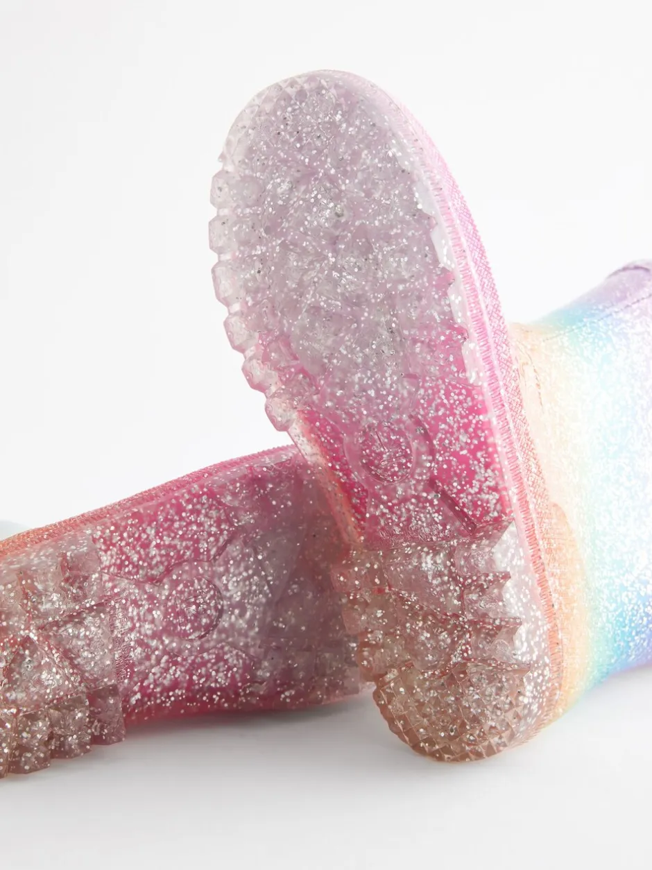Laarzen|Next Regenboog - Regenlaarzen met glitters