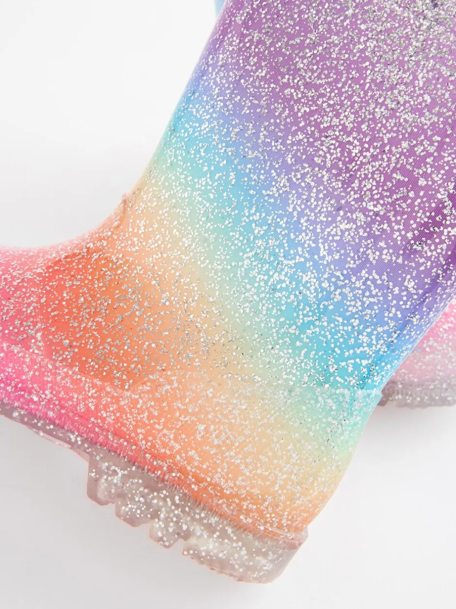 Laarzen|Next Regenboog - Regenlaarzen met glitters