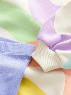 Sets En Combisets|Truien En Breisels*Next - Set met sweatshirt en legging (3 mnd-7 jr) Regenboog