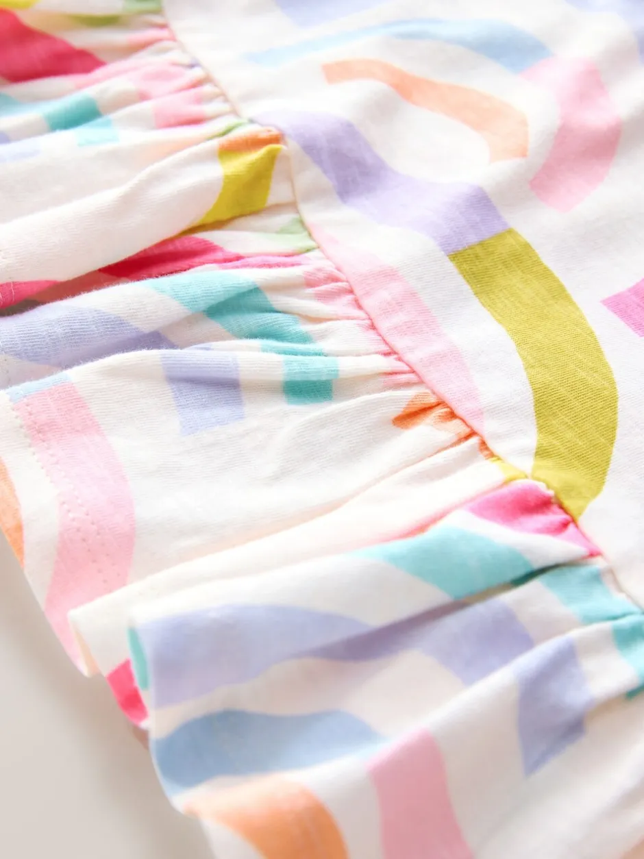 Tops|Tops|Next Regenboog - T-shirt met peplum en korte mouwen (3mnd -7jr)