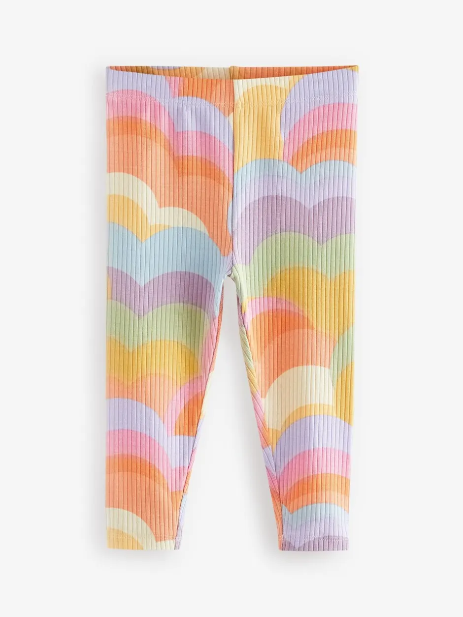 Broeken En Leggings|Next - Verpakking van 5 geribbelde Leggings (3mnd -7jr) Regenboog
