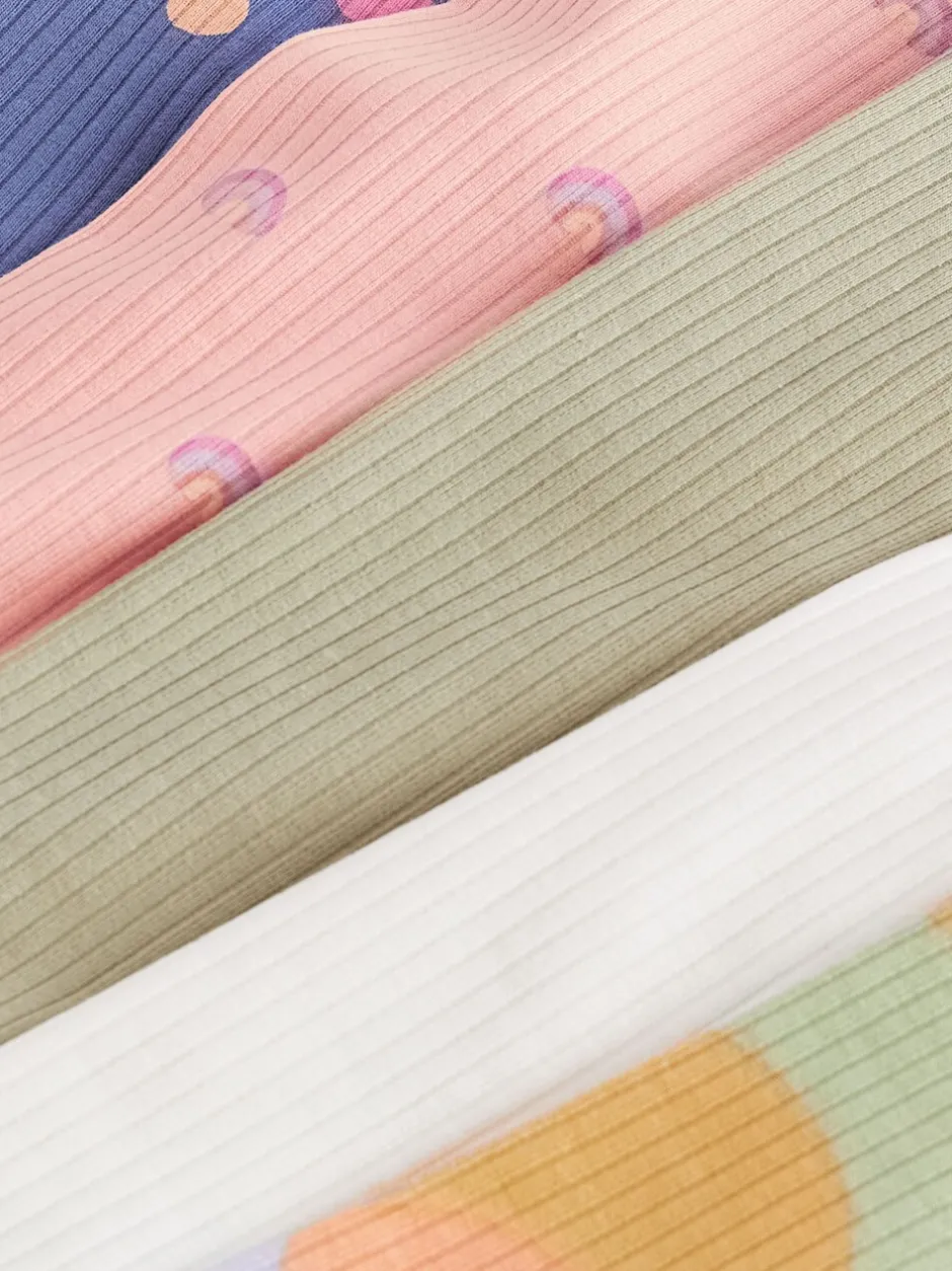 Broeken En Leggings|Next - Verpakking van 5 geribbelde Leggings (3mnd -7jr) Regenboog