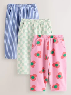 Broeken En Leggings|Next - Verpakking van 3 Barrel broeken (3mnd -7jr) Regenboog