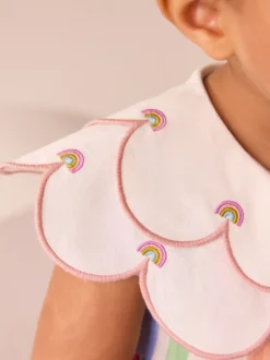 Jurken|Jurken*Next - Zomerjurk met kraag (3mnd -7jr) Regenboog