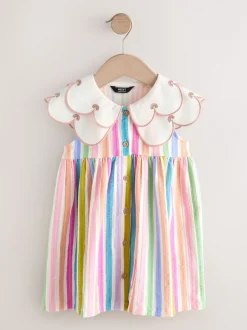 Jurken|Jurken*Next - Zomerjurk met kraag (3mnd -7jr) Regenboog
