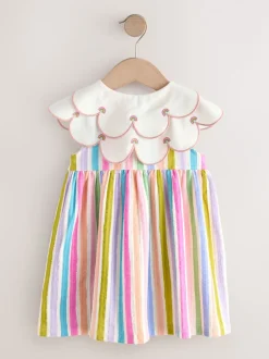 Jurken|Jurken*Next - Zomerjurk met kraag (3mnd -7jr) Regenboog