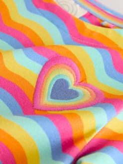 Jurken*Little Bird by Jools Oliver - Skater-jurk met lange mouwen Regenboogkleurig met golven