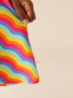 Jurken*Little Bird by Jools Oliver - Skater-jurk met lange mouwen Regenboogkleurig met golven