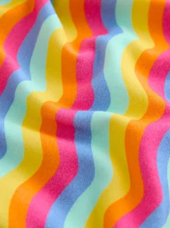 Jurken*Little Bird by Jools Oliver - Skater-jurk met lange mouwen Regenboogkleurig met golven