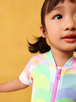 Badkleding|Badkleding|Next Regenboogkleurig met golven - Zonbeschermend badpak (3 mnd-10 jr)