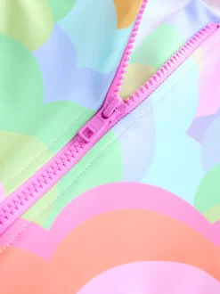 Badkleding|Badkleding|Next Regenboogkleurig met golven - Zonbeschermend badpak (3 mnd-10 jr)