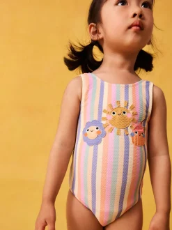 Badkleding|Badkleding*Next - Badpak (3 mnd-10 jr) regenboogkleurige figuurtjes