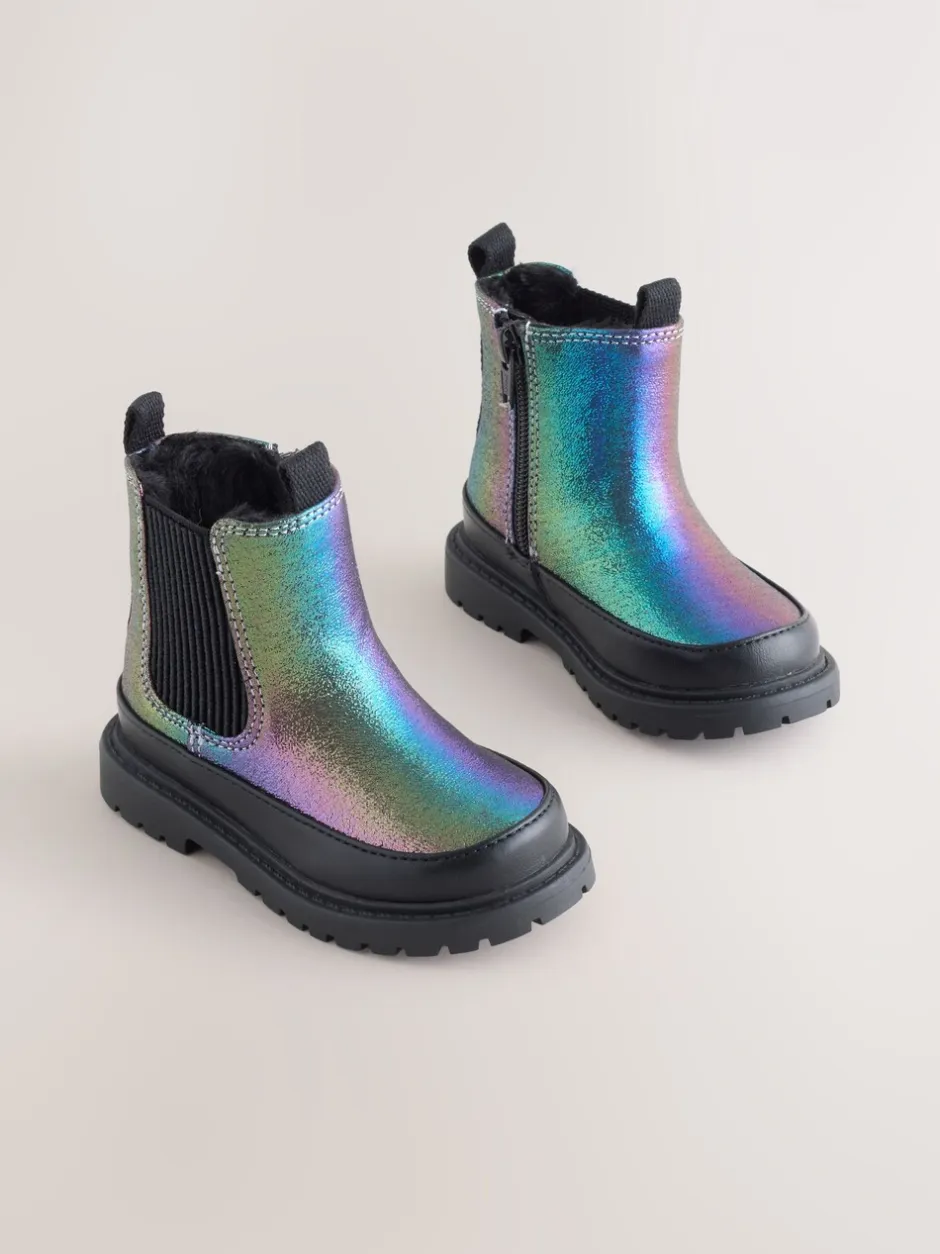 Boots*Next - Wijde Chelsea enkellaars Regenboogprint