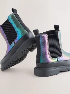 Boots*Next - Wijde Chelsea enkellaars Regenboogprint