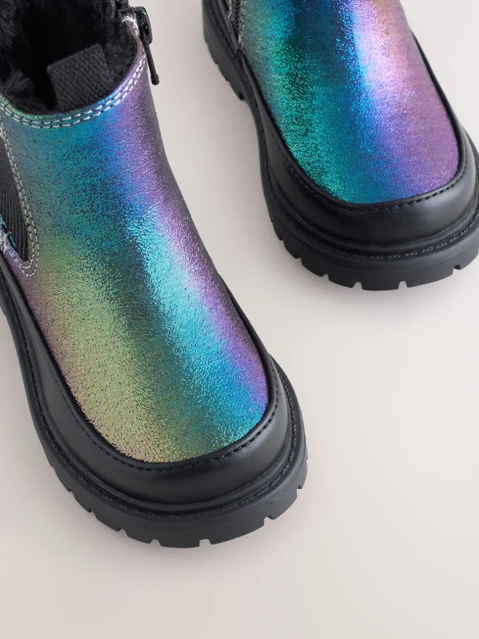 Boots*Next - Wijde Chelsea enkellaars Regenboogprint