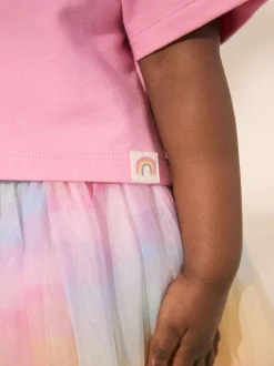 Sets En Outfits|Shorts En Rokken|Next - Set van top en tutu-rok (3mnd-7jr) Regenboog/roze