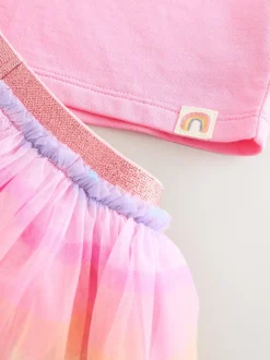 Sets En Outfits|Shorts En Rokken|Next - Set van top en tutu-rok (3mnd-7jr) Regenboog/roze