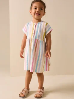 Jurken|Jurken|Next - Jersey Dress (3mths-7yrs) Regenboogstrepen
