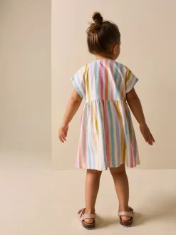 Jurken|Jurken|Next - Jersey Dress (3mths-7yrs) Regenboogstrepen