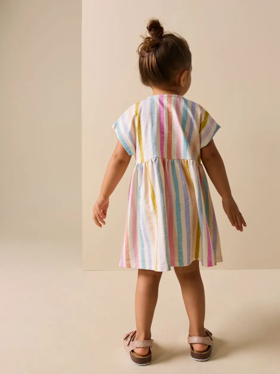 Jurken|Jurken|Next - Jersey Dress (3mths-7yrs) Regenboogstrepen