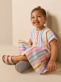 Jurken|Jurken|Next - Jersey Dress (3mths-7yrs) Regenboogstrepen