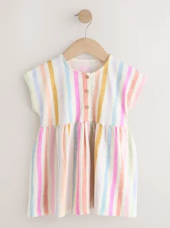 Jurken|Jurken|Next - Jersey Dress (3mths-7yrs) Regenboogstrepen