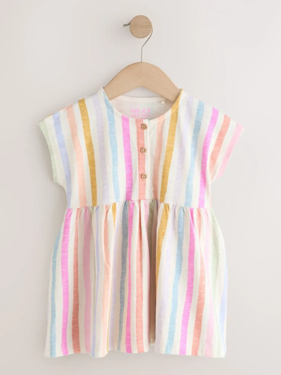Jurken|Jurken|Next - Jersey Dress (3mths-7yrs) Regenboogstrepen