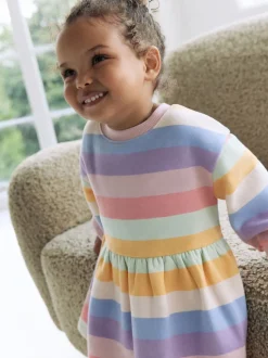 Truien En Breisels|Jurken|Next Regenboogstrepen - Sweaterjurk (3 mnd-7 jr)