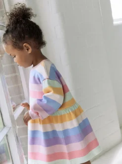 Truien En Breisels|Jurken|Next Regenboogstrepen - Sweaterjurk (3 mnd-7 jr)