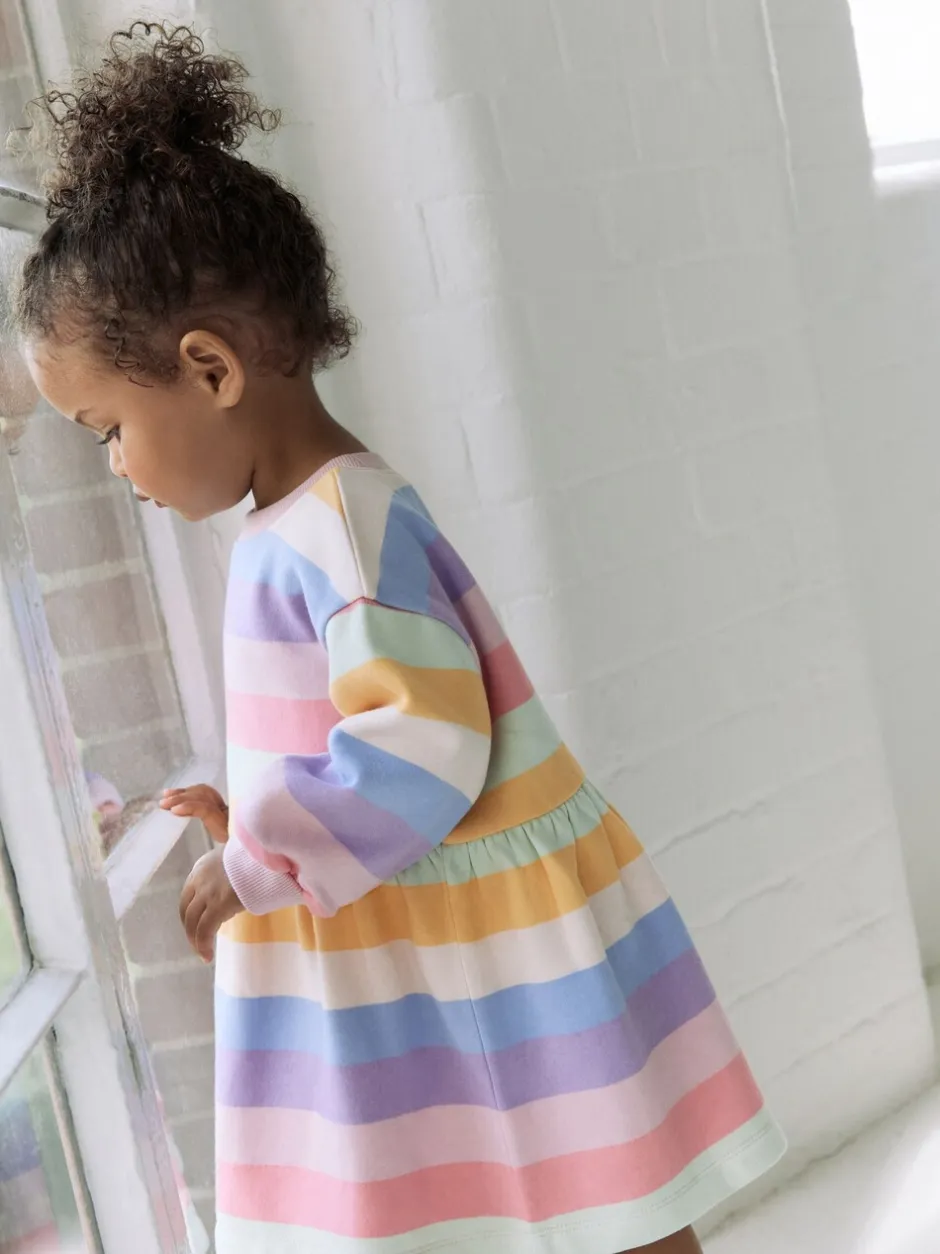 Truien En Breisels|Jurken|Next Regenboogstrepen - Sweaterjurk (3 mnd-7 jr)