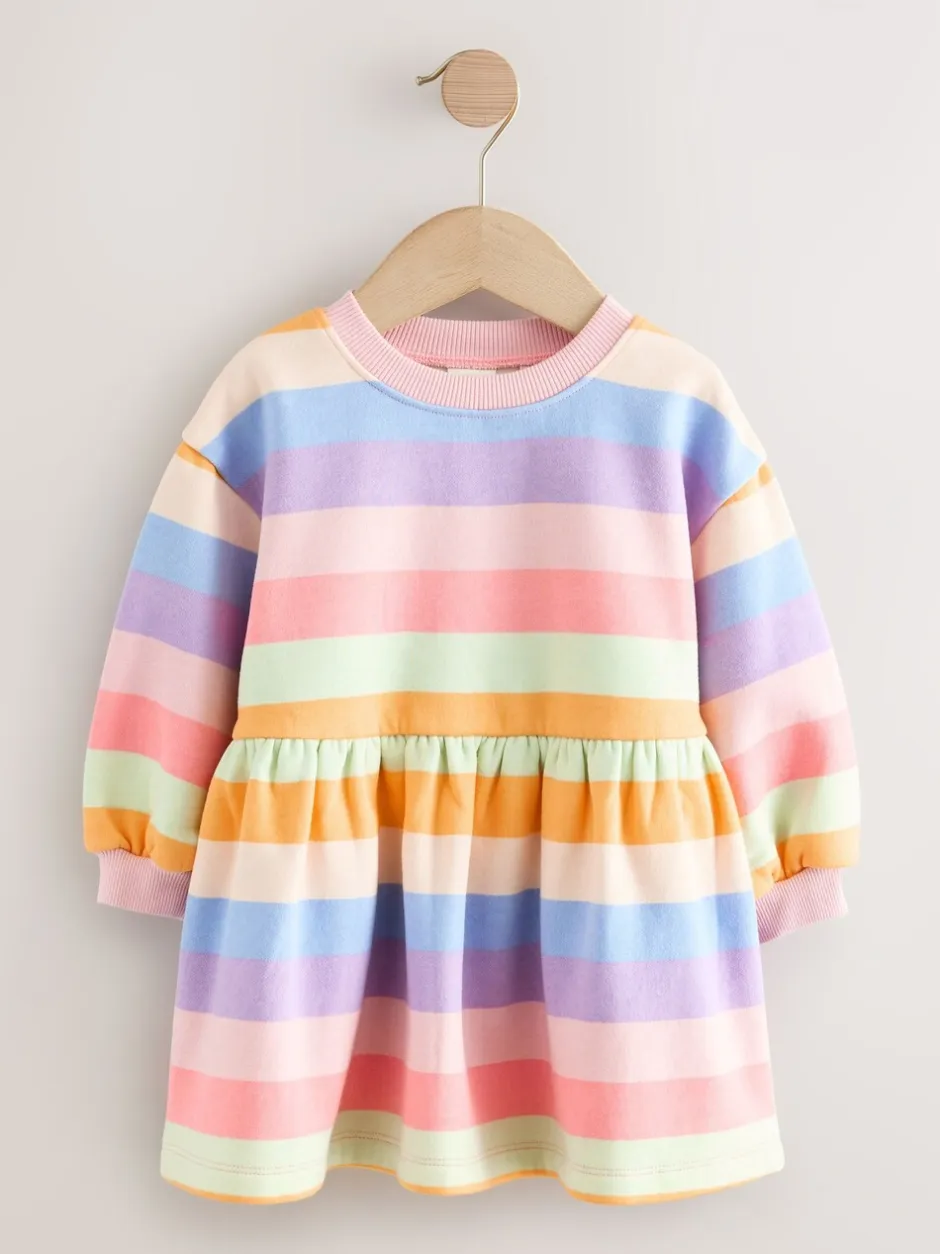 Truien En Breisels|Jurken|Next Regenboogstrepen - Sweaterjurk (3 mnd-7 jr)