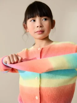 Gebreide Kleding|Next - Vest met knopen (3-16jr) Regenboogstrepen