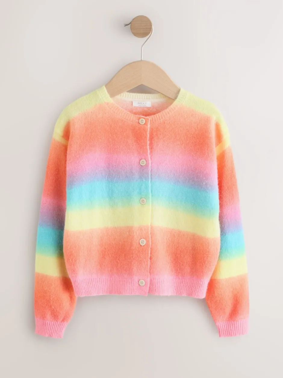 Gebreide Kleding|Next - Vest met knopen (3-16jr) Regenboogstrepen