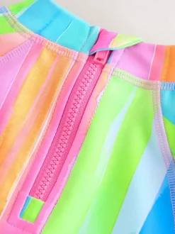 Badkleding|Badkleding*Next - Zonbeschermende zwemset met korte mouwen (3mnd-10jr) Regenboogstrepen