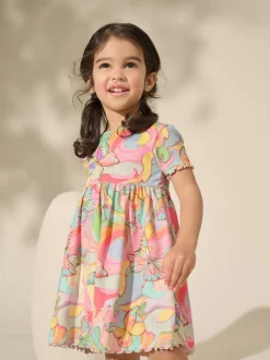 Jurken|Jurken|Next Regenboogvlinder - Geribde jersey jurk (3 mnd-7 jr)
