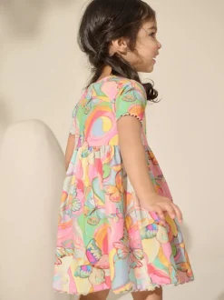 Jurken|Jurken|Next Regenboogvlinder - Geribde jersey jurk (3 mnd-7 jr)