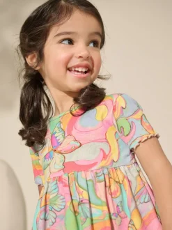 Jurken|Jurken|Next Regenboogvlinder - Geribde jersey jurk (3 mnd-7 jr)