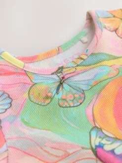 Jurken|Jurken|Next Regenboogvlinder - Geribde jersey jurk (3 mnd-7 jr)