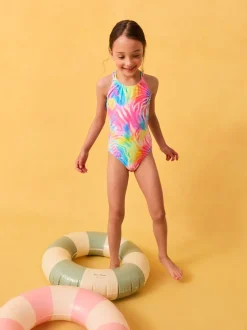Badkleding|Badkleding*Next Regenboogzebra - Badpak met dubbele bandjes (3-16jr)