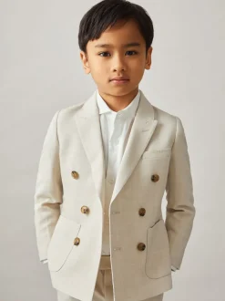 Gelegenheidskleding|Kostuums En Herenvesten|Reiss Belmont J Double-Breasted Textured Blazer With Wool