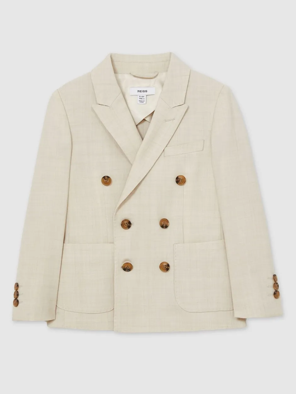 Gelegenheidskleding|Kostuums En Herenvesten|Reiss Belmont J Double-Breasted Textured Blazer With Wool