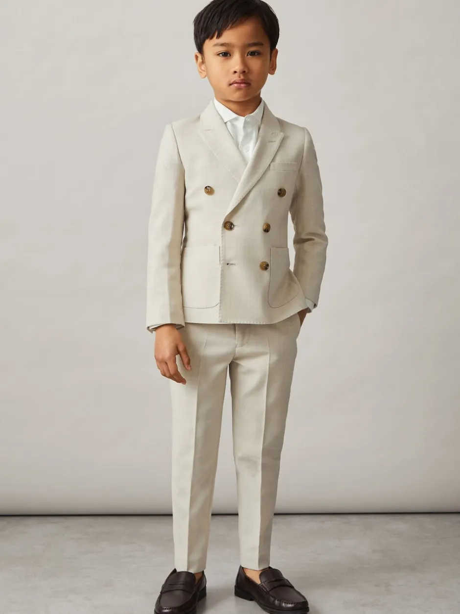 Gelegenheidskleding|Kostuums En Herenvesten|Reiss Belmont J Double-Breasted Textured Blazer With Wool