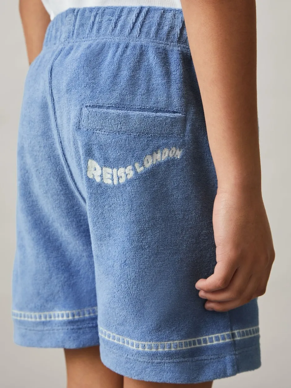 Shorts|Reiss Chesley Towelling Brand-Embroidered Shorts