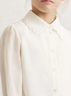 Overhemden En Blouses|Reiss Elia Scallop-Edge Button-Through Shirt