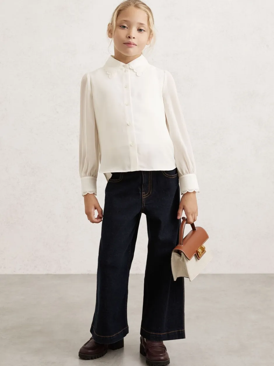 Overhemden En Blouses|Reiss Elia Scallop-Edge Button-Through Shirt
