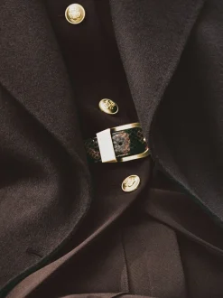 Ceintuurs|Reiss Hazel Leren Riem met Gebogen Gesp
