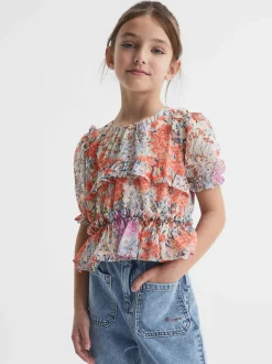 Overhemden En Blouses|Reiss Hester blouse met bloemenprint