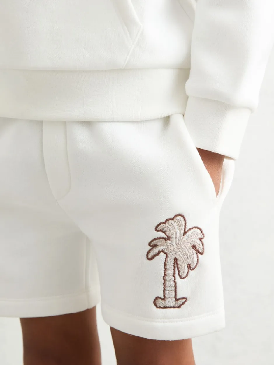 Shorts*Reiss Kayo Cotton Blend Palm Embroidered Shorts