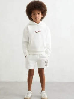 Shorts|Reiss Kayo Cotton Blend Palm Embroidered Shorts